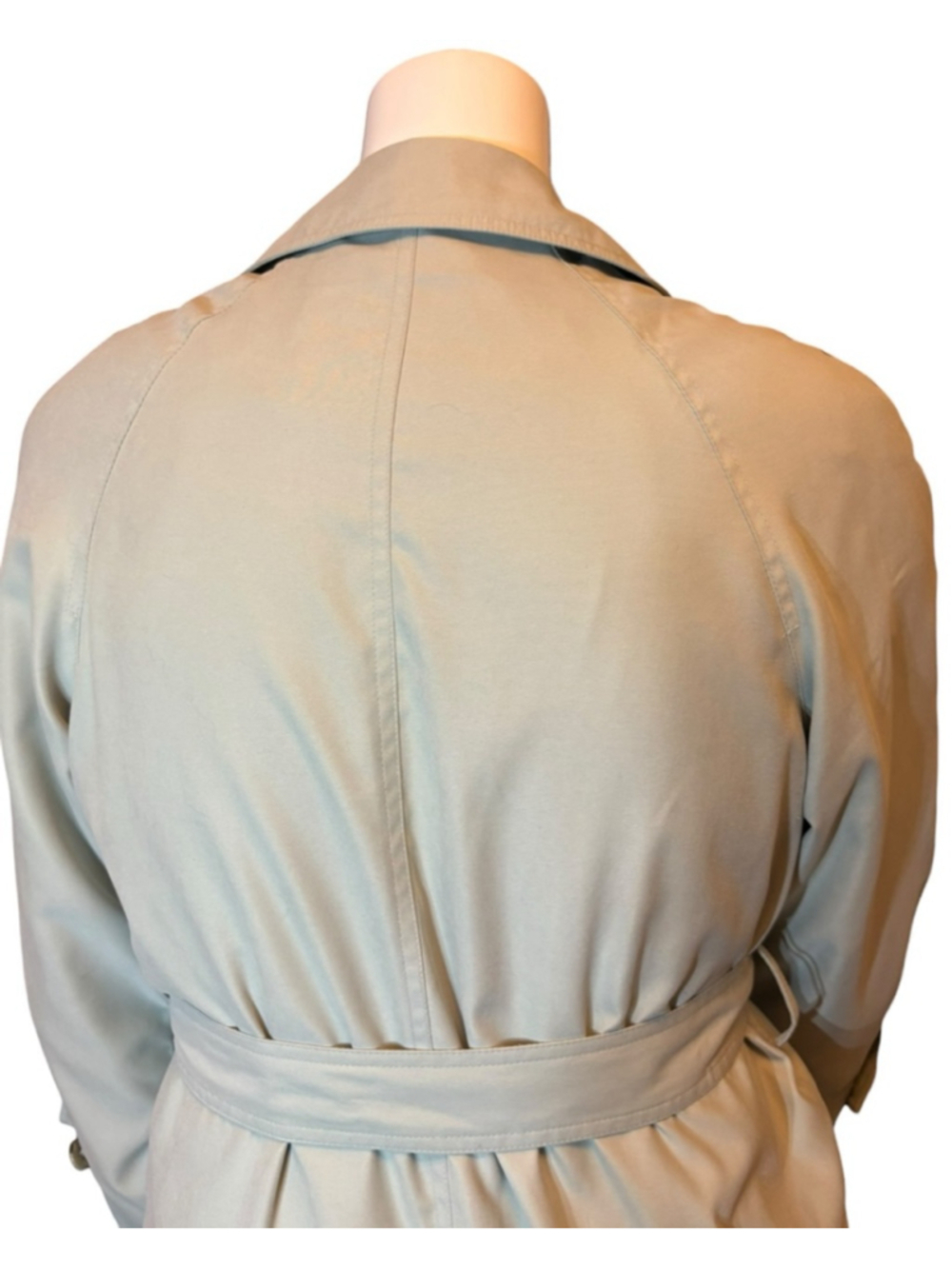 Women's LONDON FOG Trench Coat 8P Sage Green - Picture 11 of 16